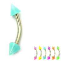 Acrylic Neon Cone Micro Curved Barbell 1.2mm