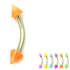 Acrylic Neon Cone Micro Curved Barbell 1.2mm