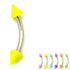 Acrylic Neon Cone Micro Curved Barbell 1.2mm