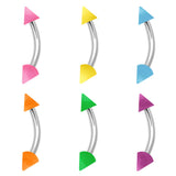 Acrylic Neon Cone Micro Curved Barbell 1.2mm