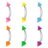Acrylic Neon Cone Micro Curved Barbell 1.2mm