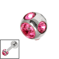 Steel Multi-Gem Jewelled Ball 1.6mm