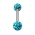 Smooth Glitzy Ball Double Micro Bar 1.2mm