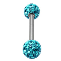 Smooth Glitzy Ball Barbell Double Ended with 5mm balls