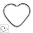 Steel Continuous Heart Twist Rings
