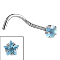 Steel Claw Set Jewelled Star Nose Studs
