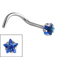 Steel Claw Set Jewelled Star Nose Studs