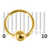 Gold Plated Silver Hoops, Earrings