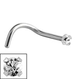 Steel Claw Set Jewelled Nose Studs