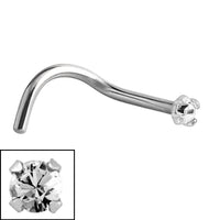 Steel Claw Set Jewelled Nose Studs