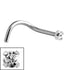 Steel Claw Set Jewelled Nose Studs