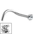 Steel Claw Set Jewelled Nose Studs