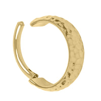 Titanium Hammered Hinged Clicker Ring