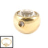 Zircon Steel Clip in Jewelled Balls (Gold colour)