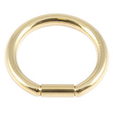 Zircon Steel Bar Closure Ring (Gold colour)