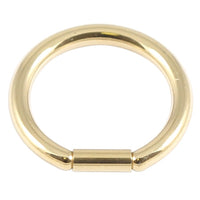 Zircon Steel Bar Closure Ring (Gold colour)