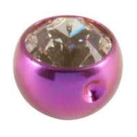 Titanium Clip in Jewelled Ball (for BCR)