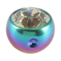 Titanium Clip in Jewelled Ball (for BCR)