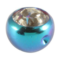 Titanium Clip in Jewelled Ball (for BCR)