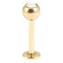 Zircon Titanium Jewelled Labrets 1.2mm (Gold colour)