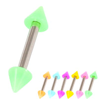 Acrylic Neon Cone Micro Barbell 1.2mm