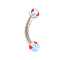 Acrylic Windmill Ball Micro Curved Barbell 1.2mm
