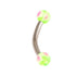 Acrylic Windmill Ball Micro Curved Barbell 1.2mm