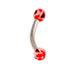 Acrylic Windmill Ball Micro Curved Barbell 1.2mm