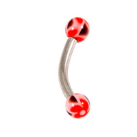 Acrylic Windmill Ball Micro Curved Barbell 1.2mm