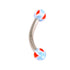 Acrylic Windmill Ball Micro Curved Barbell 1.2mm