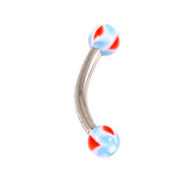 Acrylic Windmill Ball Micro Curved Barbell 1.2mm