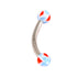 Acrylic Windmill Ball Micro Curved Barbell 1.2mm