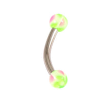 Acrylic Windmill Ball Micro Curved Barbell 1.2mm