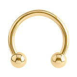 Zircon Steel Circular Barbells (CBB) (Horseshoes) (Gold colour)