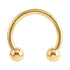 Zircon Steel Circular Barbells (CBB) (Horseshoes) (Gold colour)