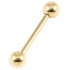 Zircon Steel Barbells 1.6mm 10-22mm (Gold colour)