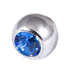Steel Threaded Jewelled Balls 1.2x5mm
