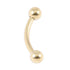 Zircon Steel Curved Bars 1.6mm 4-4mm (Gold colour)