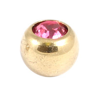 Zircon Steel Jewelled Balls 1.6mm (Gold colour)