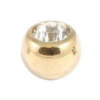 Zircon Steel Jewelled Balls 1.6mm (Gold colour)