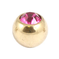 Zircon Steel Jewelled Balls 1.6mm (Gold colour)