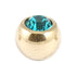 Zircon Steel Jewelled Balls 1.6mm (Gold colour)