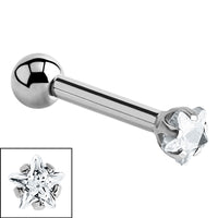 Steel Claw Set Jewelled Star Micro Bar 1.2mm