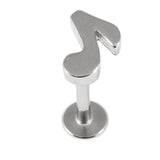 Steel Externally Threaded Labret with Cast Steel Attachment 1.2mm