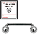 Sterile Titanium Externally Threaded Surface Barbell