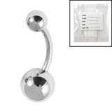 Sterile Titanium Belly Bar 1.6mm with 8-5 balls