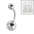 Sterile Titanium Belly Bar 1.6mm with 8-5 balls