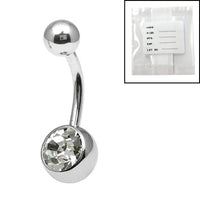 Sterile Titanium Jewelled Belly Bars