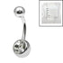 Sterile Titanium Jewelled Belly Bars