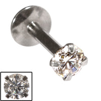Steel Internally Threaded Claw Set Jewelled Labrets 1.2mm